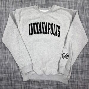 New York Popular Mens Indianapolis Graphic Fleece Crewneck Sweatshirt Gray L